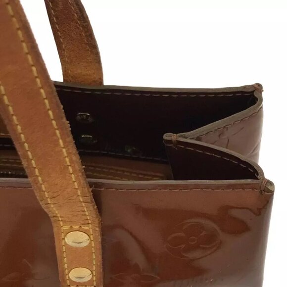 LOUIS VUITTON Reade PM Bronze Monogram Vernis Handbag - Picture 12 of 13